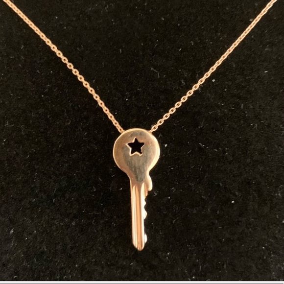 Kismet by Milka Jewelry - Kismet By Milka 14k Rose Gold Key Star Necklace